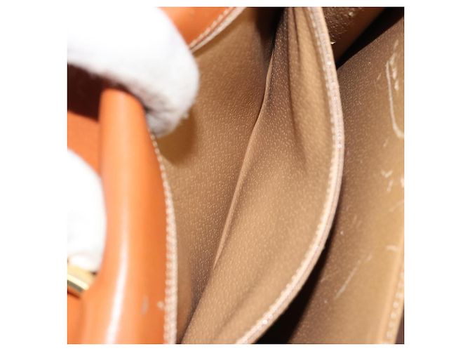 Céline Borsa CELINE Macadam Canvas PVC Pelle Marrone Oro Auth 182108 D'oro - vista 23