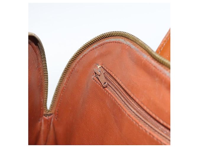 SAINT LAURENT Borsa in Pelle 2way Marrone Oro Auth 183013 D'oro - vista 21