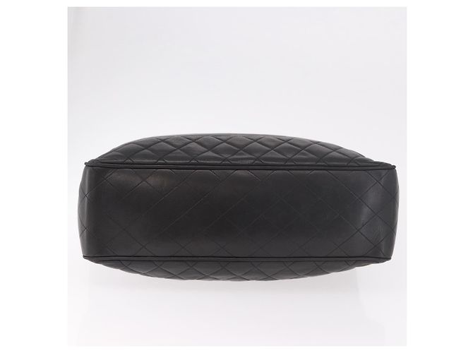 Borsa CHANEL Matelasse in pelle di agnello nera e oro CC Auth 183326A Nero D'oro - vista 5