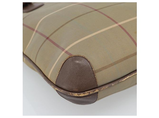 Borsa Tote Burberry Nova Check in tela beige e oro Auth 184530 D'oro - vista 14