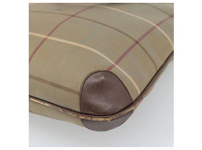 Borsa Tote Burberry Nova Check in tela beige e oro Auth 184530 D'oro - vista 15
