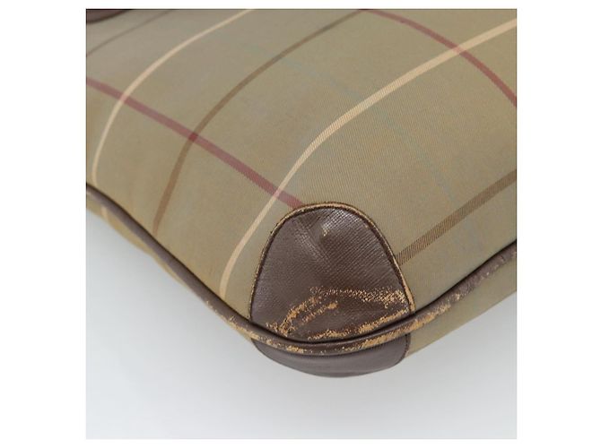 Borsa Tote Burberry Nova Check in tela beige e oro Auth 184530 D'oro - vista 16