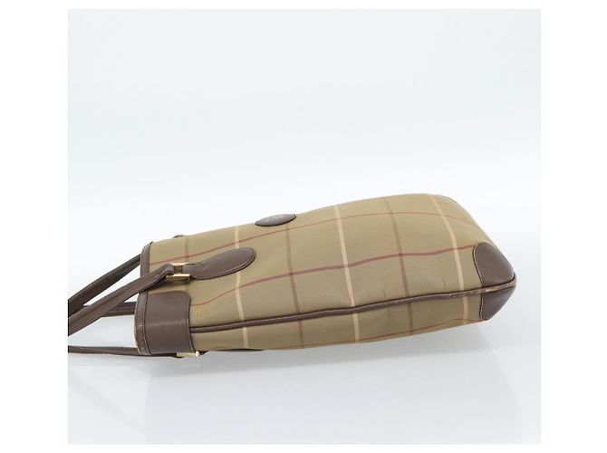 Borsa Tote Burberry Nova Check in tela beige e oro Auth 184530 D'oro - vista 3