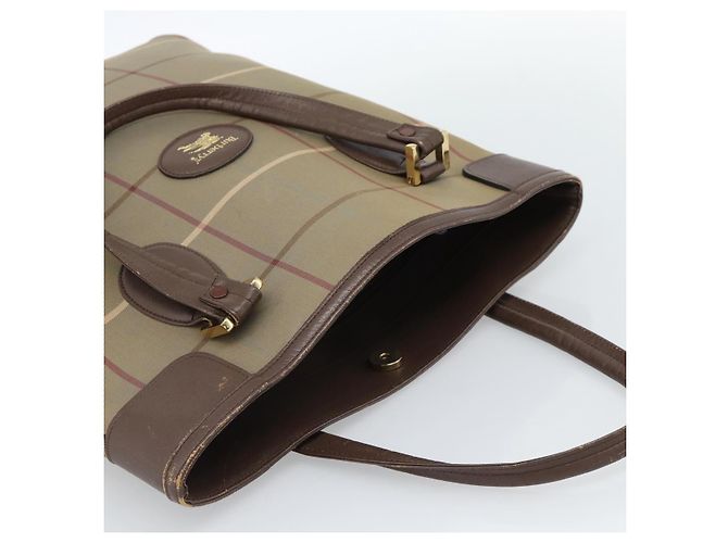 Borsa Tote Burberry Nova Check in tela beige e oro Auth 184530 D'oro - vista 6