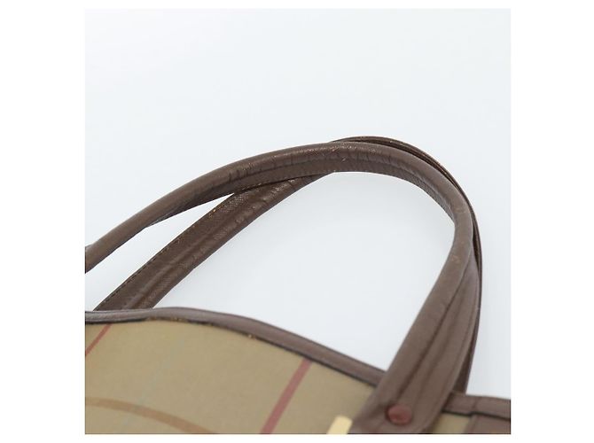 Borsa Tote Burberry Nova Check in tela beige e oro Auth 184530 D'oro - vista 8