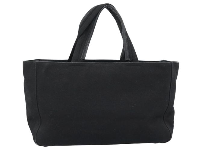 Borsa PRADA in tela nero argento Auth bs35438 - vista 2