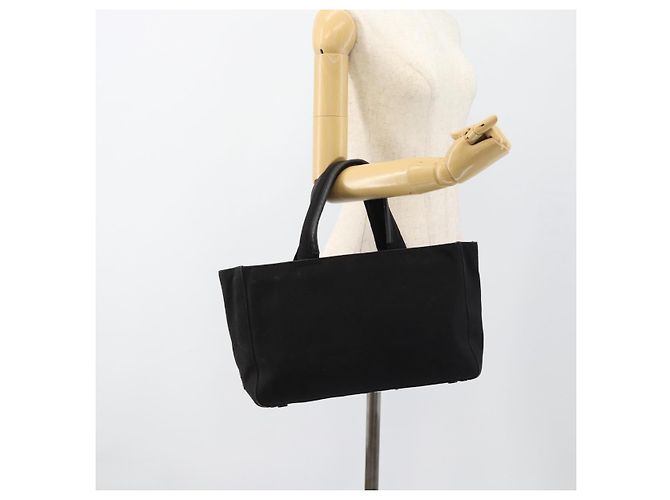 Borsa PRADA in tela nero argento Auth bs35438 - vista 24
