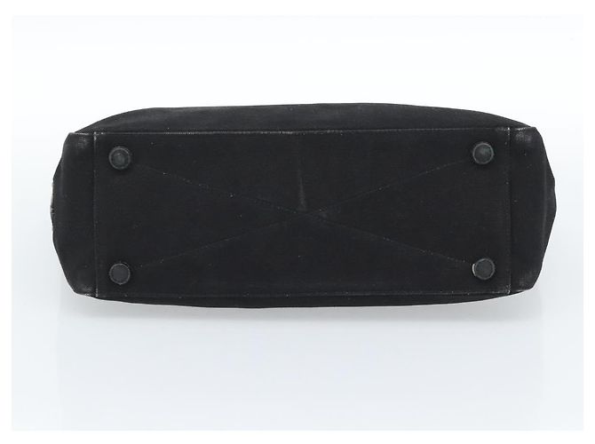 Borsa PRADA in tela nero argento Auth bs35438 - vista 5
