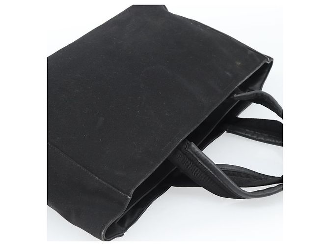 Borsa PRADA in tela nero argento Auth bs35438 - vista 6