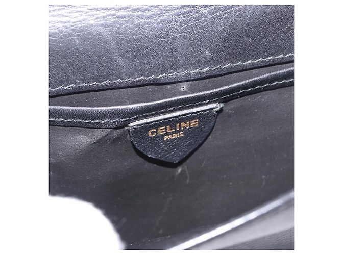 Céline Borsa CELINE in pelle nera e oro Auth 183388A Nero D'oro - vista 18