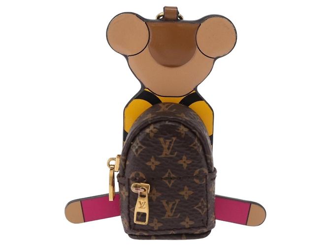 LOUIS VUITTON Monogram Porte Cles Christmas Teddy Bear Charm M63758 Auth 182940M Monogramma - vista 3