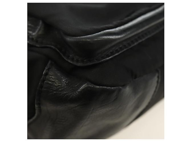 Borsa a tracolla PRADA Nylon Nero Argento Auth yk20454SAV - vista 15