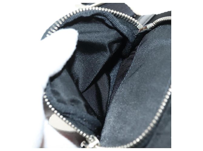 Borsa a tracolla PRADA Nylon Nero Argento Auth yk20454SAV - vista 22