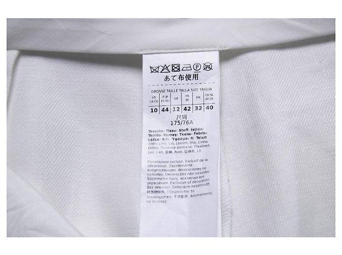 Max Mara, pantalón palazzo de lino blanco - vista 7