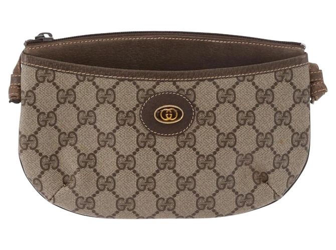 Borsa a tracolla GUCCI GG Supreme PVC Beige Oro 904 02 020 Auth 184463 D'oro - vista 13