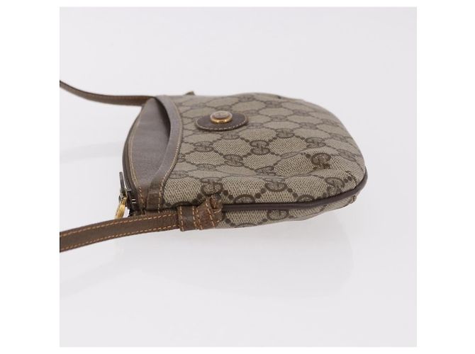 Borsa a tracolla GUCCI GG Supreme PVC Beige Oro 904 02 020 Auth 184463 D'oro - vista 4