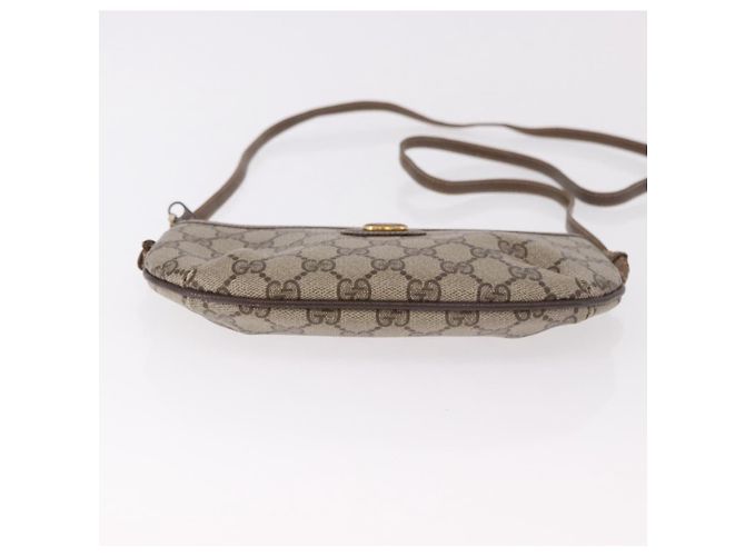 Borsa a tracolla GUCCI GG Supreme PVC Beige Oro 904 02 020 Auth 184463 D'oro - vista 5