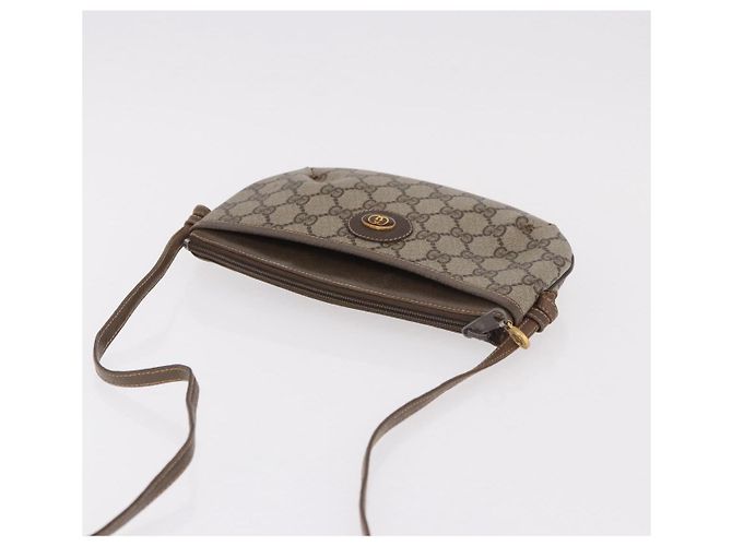 Borsa a tracolla GUCCI GG Supreme PVC Beige Oro 904 02 020 Auth 184463 D'oro - vista 6