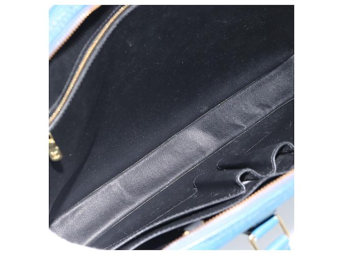 LOUIS VUITTON Epi Porte Documents Voyage Bag Blue M54475 LV Auth 184139 - vista 10