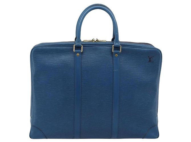 LOUIS VUITTON Epi Porte Documents Voyage Bag Blue M54475 LV Auth 184139 - vista 2