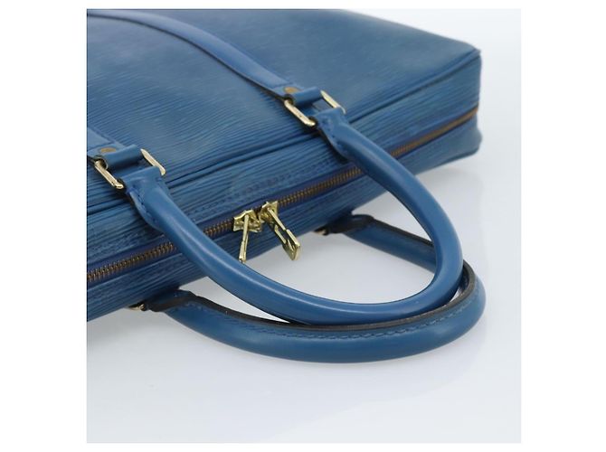 LOUIS VUITTON Epi Porte Documents Voyage Bag Blue M54475 LV Auth 184139 - vista 7