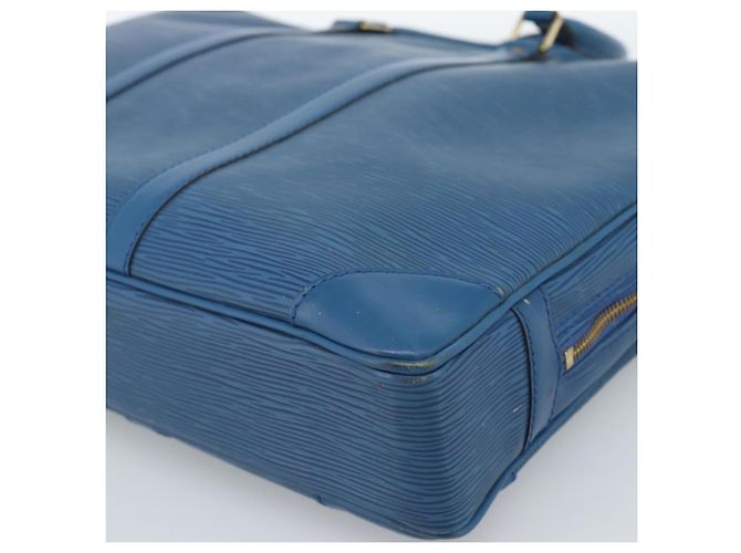 LOUIS VUITTON Epi Porte Documents Voyage Bag Blue M54475 LV Auth 184139 - vista 9
