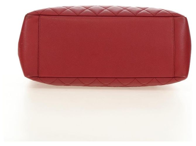 CHANEL GST Matelasse Chain Tote Bag Caviar Skin Red Silver CC Auth ep14654V Argento Rosso - vista 5
