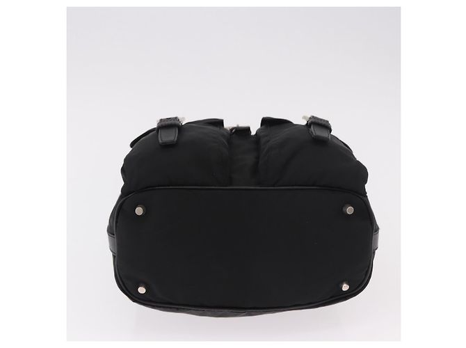 Borsa a tracolla PRADA Nylon Nero Argento Auth 184177A - vista 5