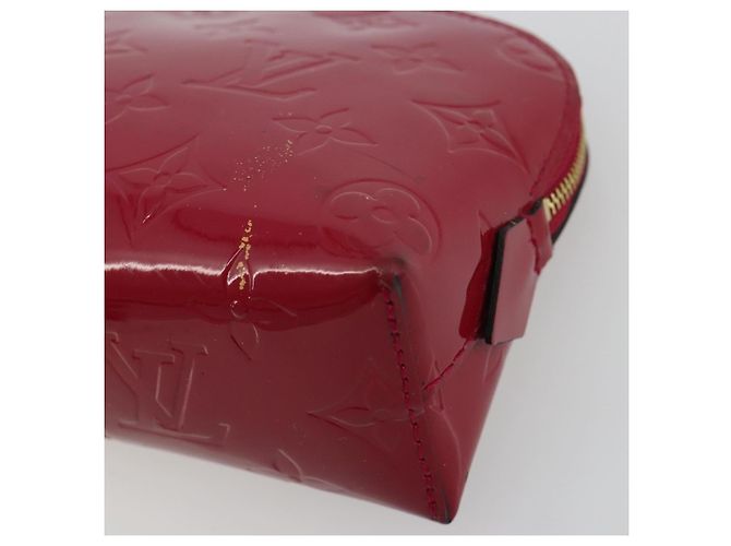 LOUIS VUITTON Vernis Pochette Cosmetic Pouch Rose Indian M90009 Auth gh2086 - vista 14