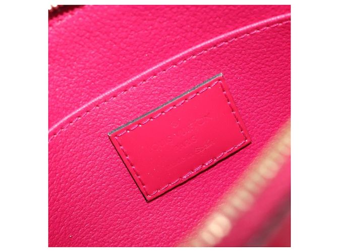 LOUIS VUITTON Vernis Pochette Cosmetic Pouch Rose Indian M90009 Auth gh2086 - vista 18