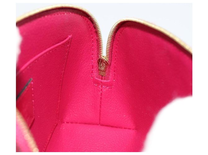 LOUIS VUITTON Vernis Pochette Cosmetic Pouch Rose Indian M90009 Auth gh2086 - vista 19