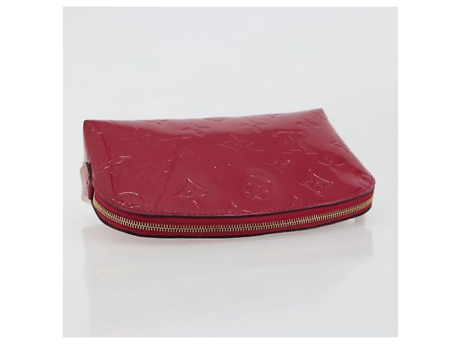 LOUIS VUITTON Vernis Pochette Cosmetic Pouch Rose Indian M90009 Auth gh2086 - vista 5