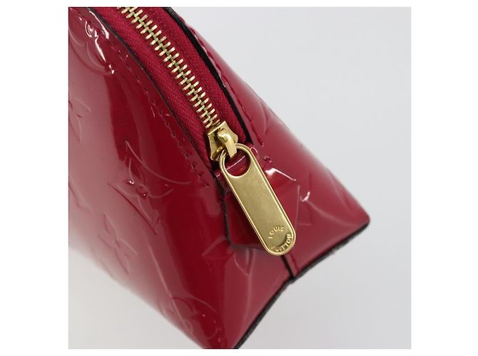LOUIS VUITTON Vernis Pochette Cosmetic Pouch Rose Indian M90009 Auth gh2086 - vista 8