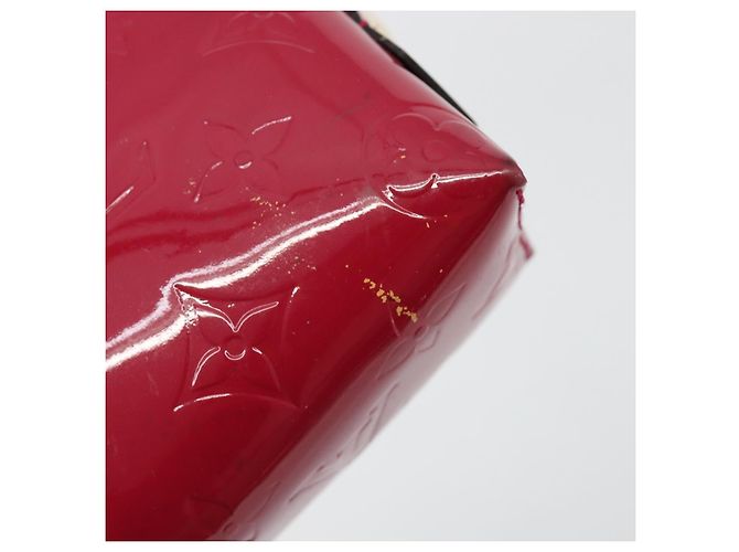 LOUIS VUITTON Vernis Pochette Cosmetic Pouch Rose Indian M90009 Auth gh2086 - vista 9