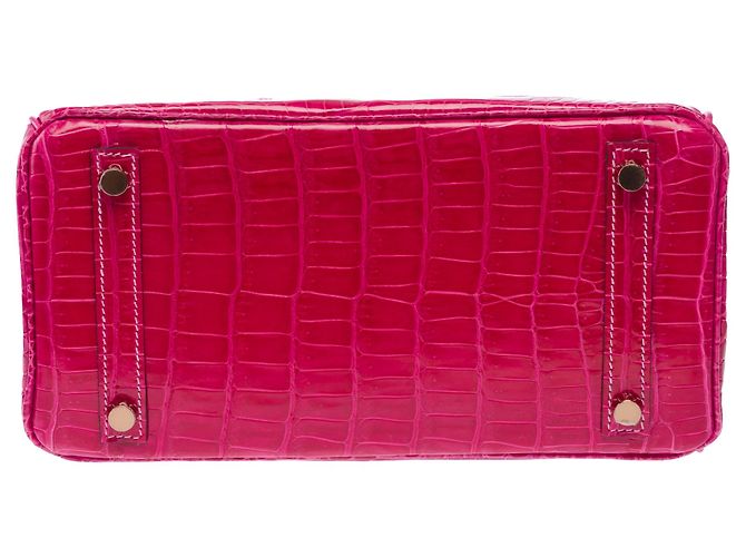 Hermès Borsa HERMES Birkin 25 in Pelle Esotica Rosa - 103600 - vista 11