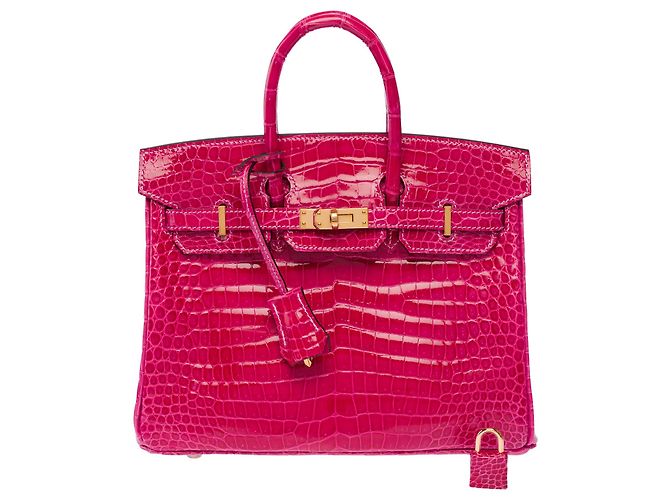Hermès Borsa HERMES Birkin 25 in Pelle Esotica Rosa - 103600 - vista 3