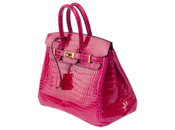 Hermès Borsa HERMES Birkin 25 in Pelle Esotica Rosa - 103600 - vista 5