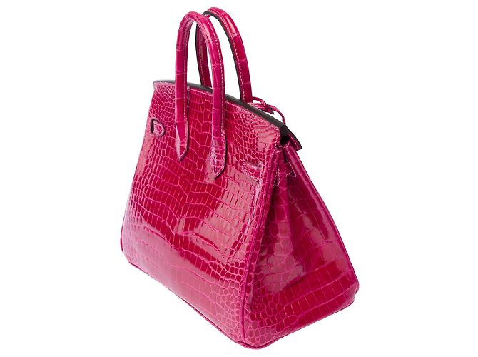 Hermès Borsa HERMES Birkin 25 in Pelle Esotica Rosa - 103600 - vista 6