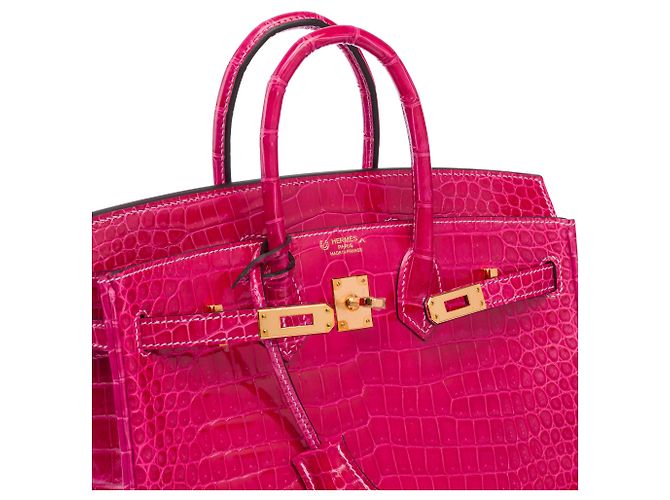 Hermès Borsa HERMES Birkin 25 in Pelle Esotica Rosa - 103600 - vista 7