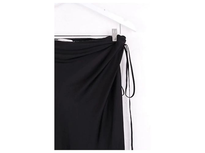 Autre Marque Gonna di seta nera Nero - vista 2