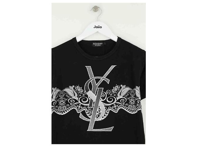 Yves Saint Laurent Camiseta negra Negro - vista 2