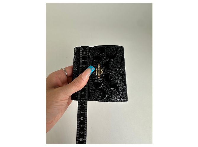 Autre Marque Vintage Coach Textured Textured Wallet Black - vista 9