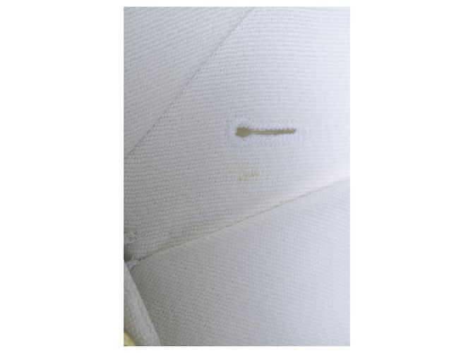 Jil Sander, geraffte Crêpe-Jacke mit Blatt-Brosche Weiß - Ansicht 10
