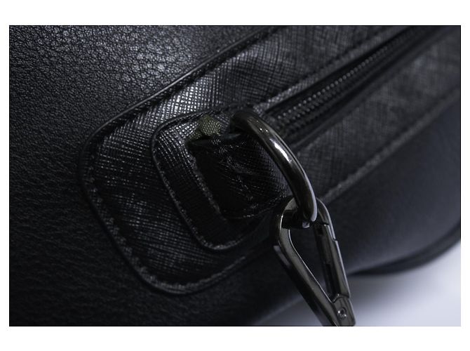 Ted Baker, borsa weekend in pelle e tela nera Nero - vista 8