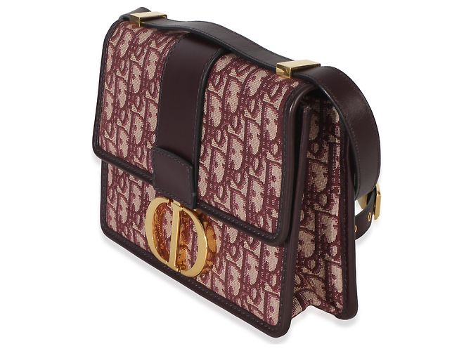 Christian Dior Burgundy Oblique 30 Montaigne Flap Rosso - vista 3