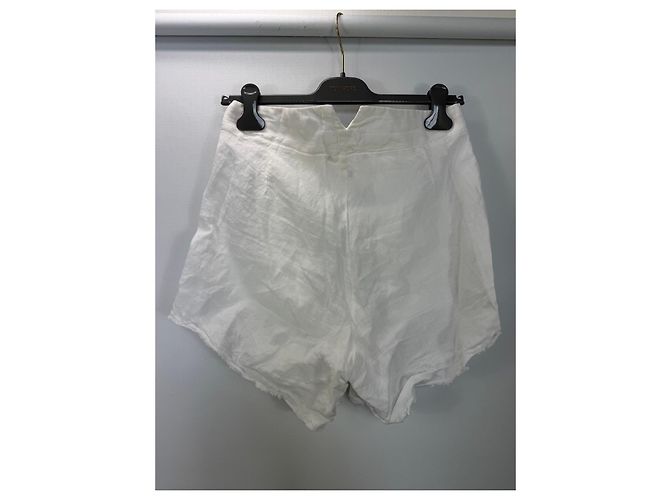 Autre Marque Lost Found Ria Dunn Short de algodão branco - vista 3