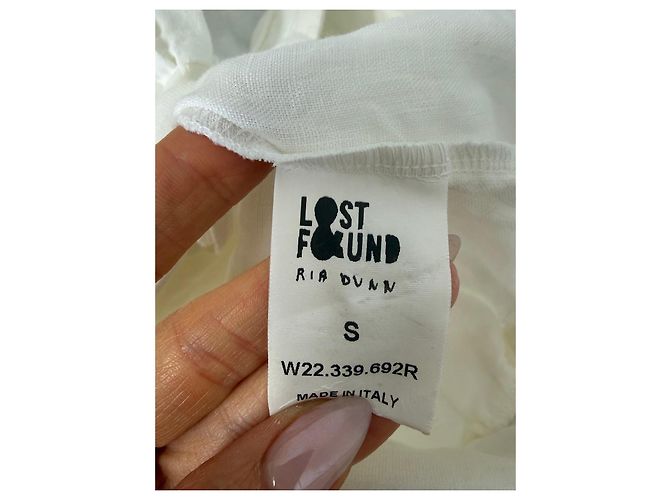 Autre Marque Lost Found Ria Dunn Short de algodão branco - vista 4