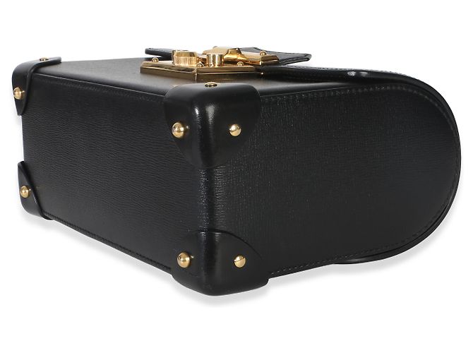 Borsa a tracolla Gucci Black Azalea in pelle di vitello piccola con lucchetto e bambù Nero - vista 6