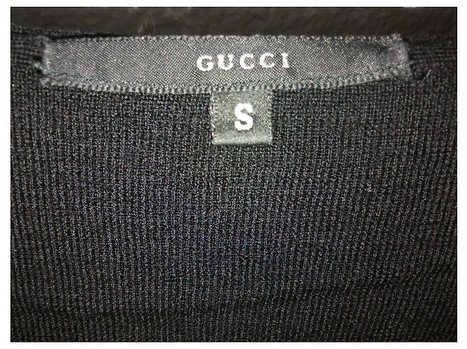 Suéter Gucci de lã preta decote em V Preto - vista 2