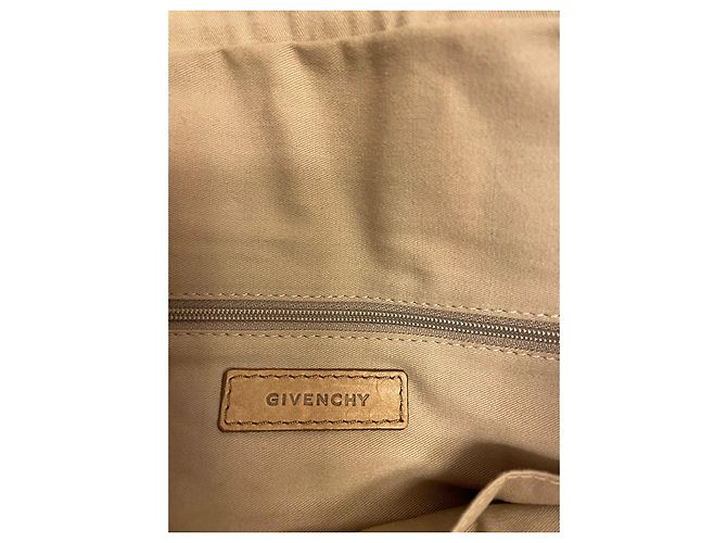 Givenchy Nightingale Medium Handtasche aus Straußenleder Beige - Ansicht 9